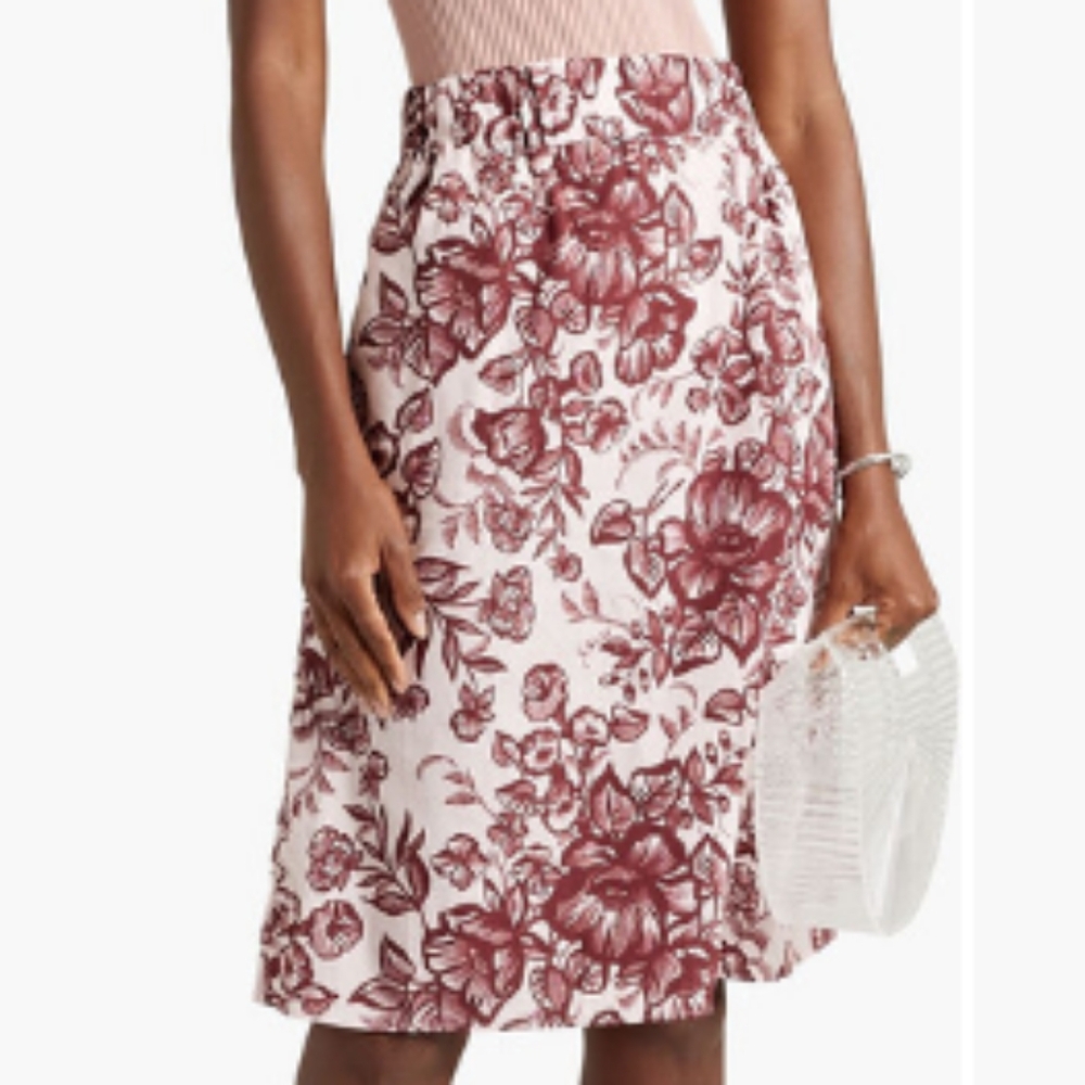 Officine Generale Marlene Cotton Poplin Skirt